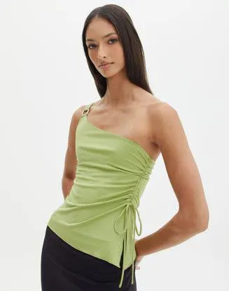 One Shoulder Buckle Top