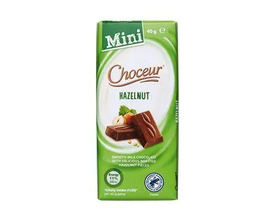 Choceur Hazelnut Mini Chocolate Bars 5 x 40g