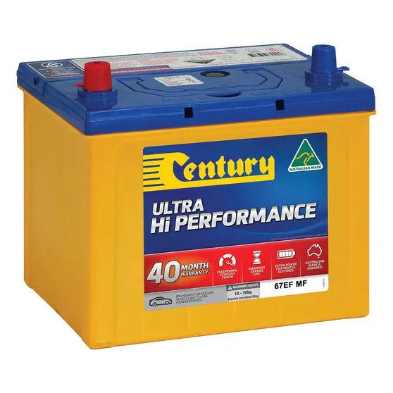 Century Ultra Hi Performance Car Battery 67EF MF