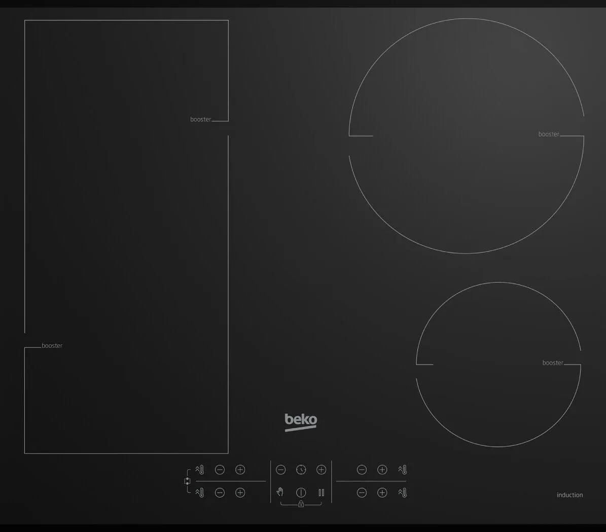 Beko 60cm Induction Direct Access Touch Control Cooktop BCT600IG
