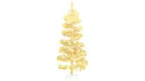 vidaXL PVC Swirl White Christmas Tree with Stand and LEDs