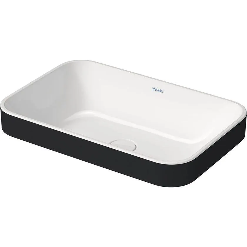 Duravit 2359606100P Happy D.2 Plus White and Anthracite Matte Above Counter Basin