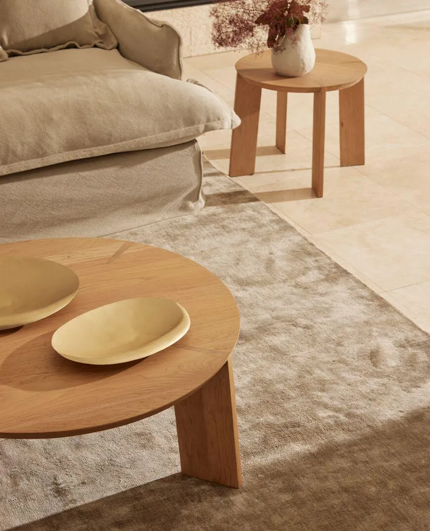 Kile round coffee table - oak