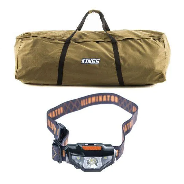 Kings Swag Canvas Bag + LED Head Torch