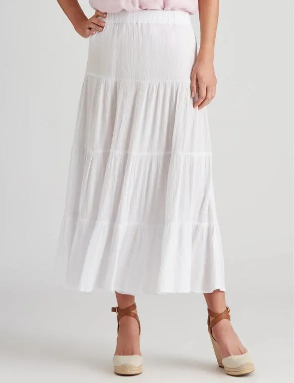 Millers Crinkle Tiered Midi Skirt