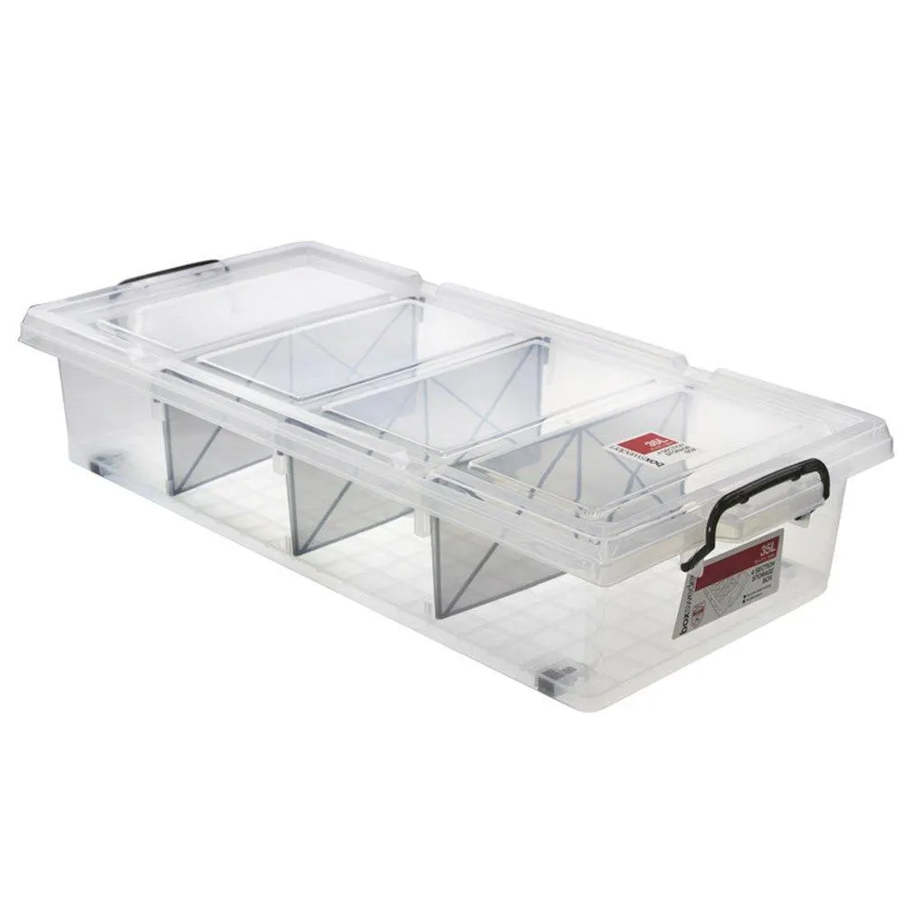 35Ltr Underbed Storage Tub with Dividers