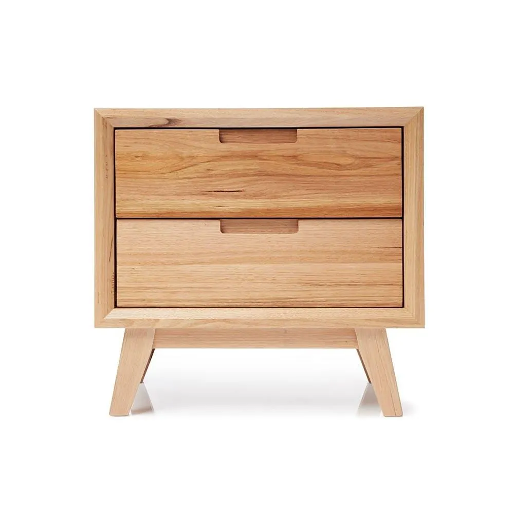 Bastille Bedside Table (2 Drawer), Natural