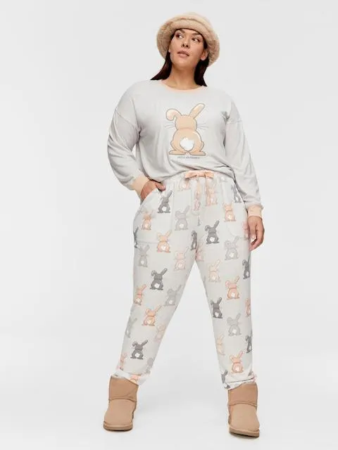 P.A. Plus Bunny Bums Plush Tapered Pj Pant