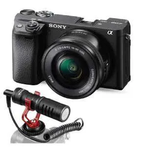 Sony A6400 + 16-50mm & Mirfak N2 Video Mic - Vlogging Kit - Black