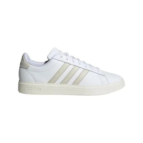 ADIDAS GRAND COURT CLOUDFOAM COMFORT SHOES - MEN -WHITE/OFF WHITE