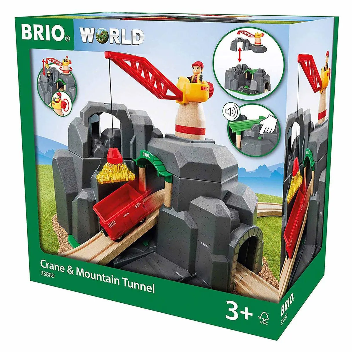 BRIO 33889 Railway Crane and Mountain Tunnel
