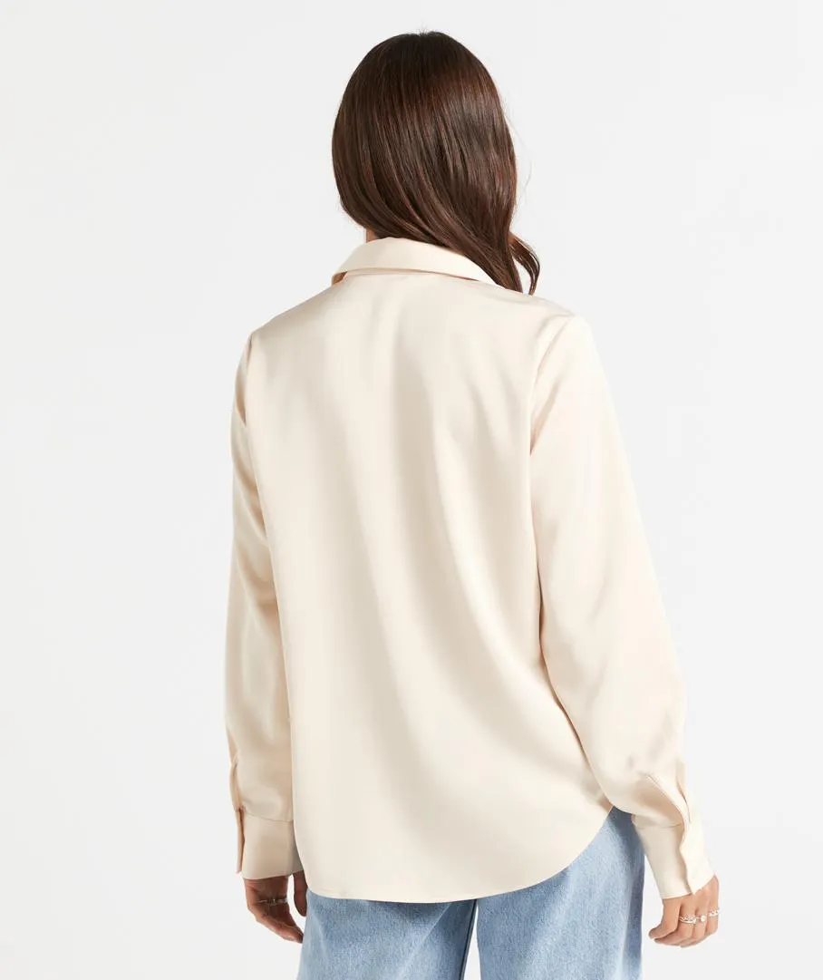 EVIE SATIN SHIRT