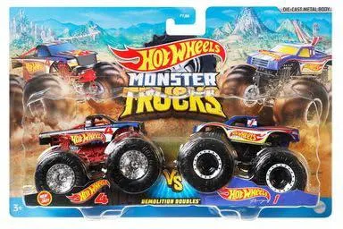 Hot Wheels Racing 4 Vs Racing 1 Demolition Doubles Monster Trucks