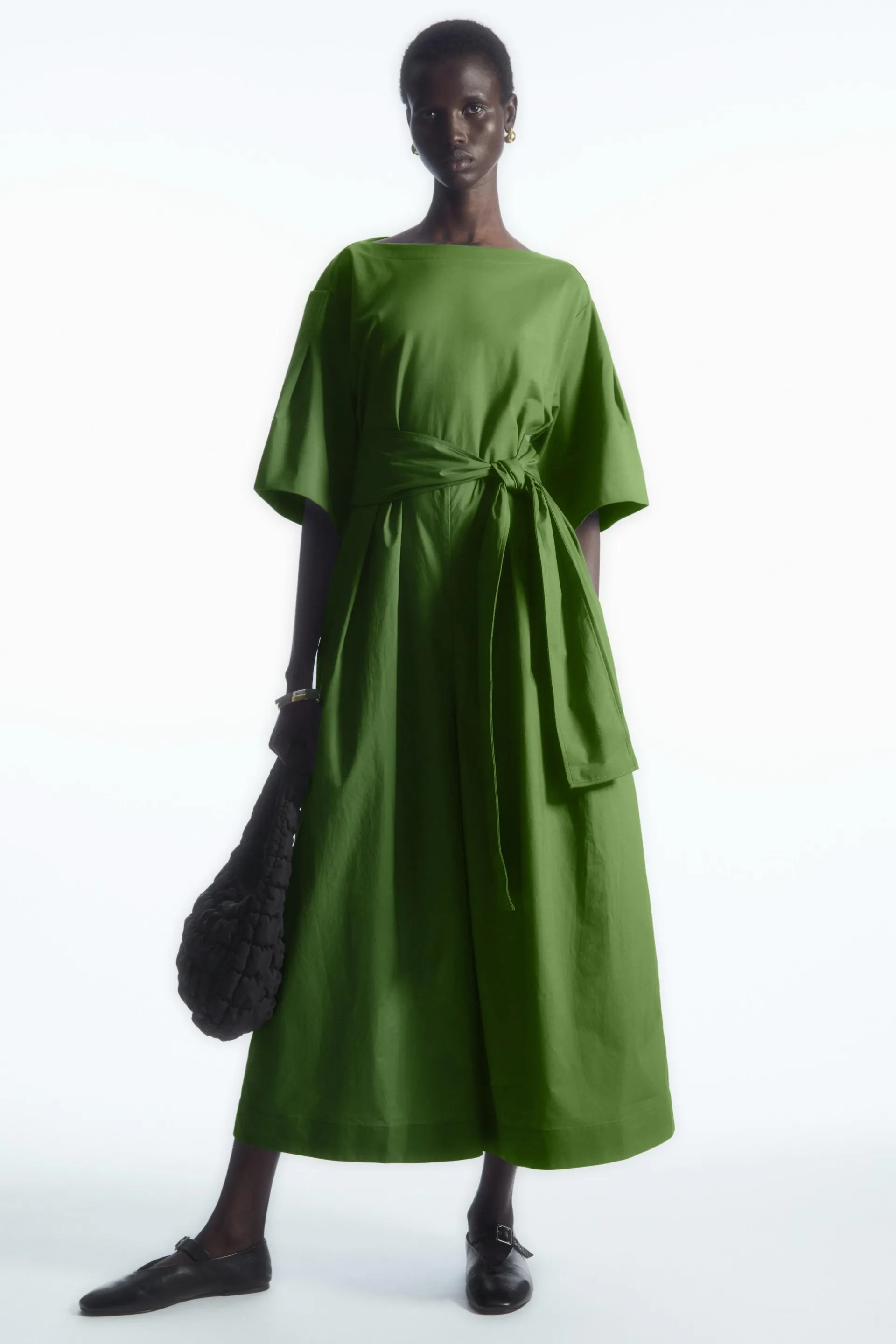 BOAT-NECK WIDE-LEG JUMPSUIT