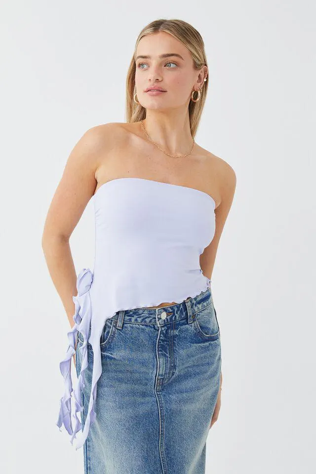 Luxe Strapless Frill Top