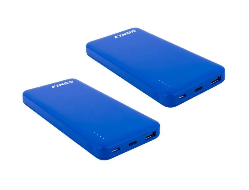 2 x Kings Lithium Power Bank 10000mAh Blue