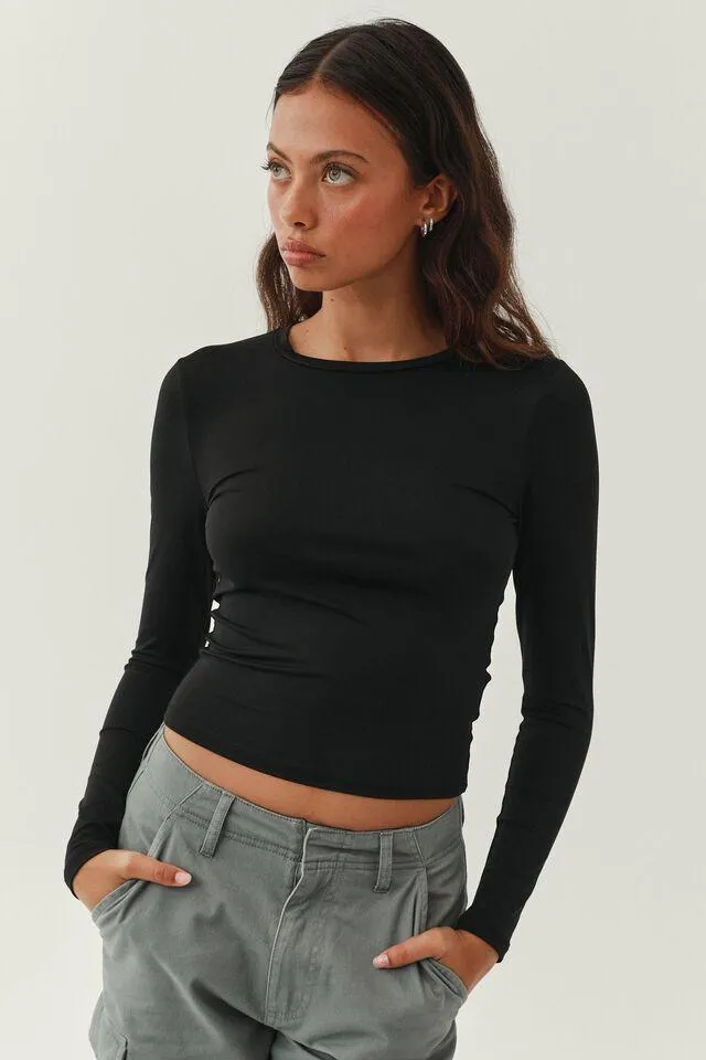 Luxe Long Sleeve Longline Tee