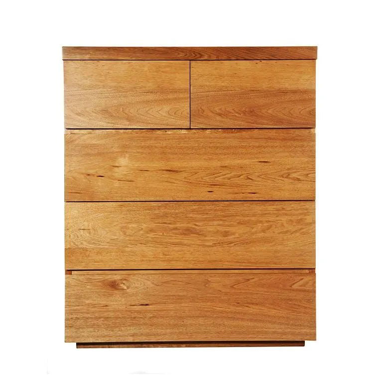 Grandeur Tallboy (5 Drawer), Warm Oak