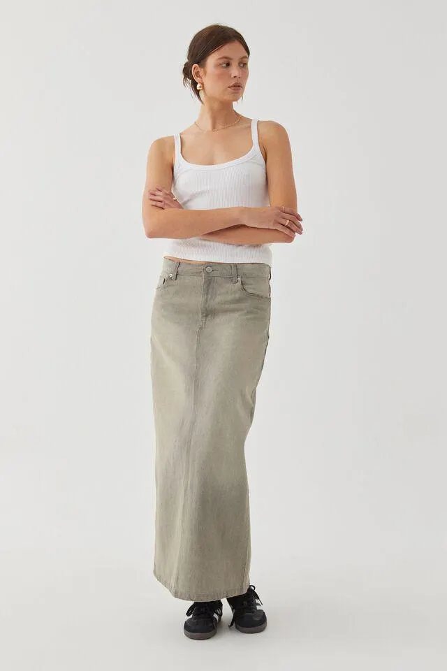 Cali Denim Maxi Skirt