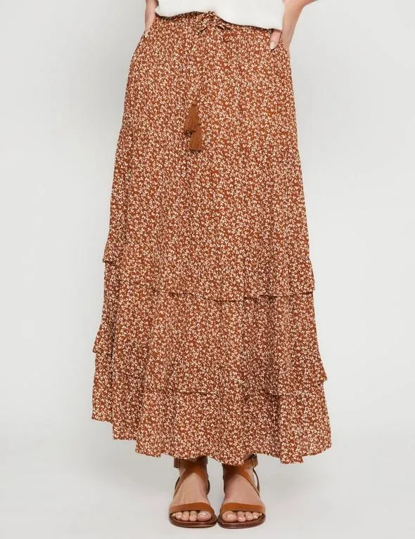 Millers Ruffle Detail Maxi Skirt