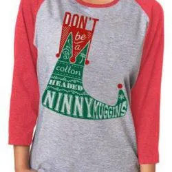 Boots Boots Letter Printed Three Quarter Sleeve Splicing T-Shirt