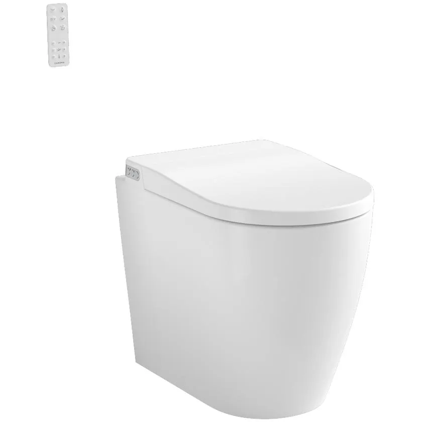 Caroma 848610W Urbane II Bidet Wall Faced Toilet and Cistern - Back Entry / Universal Trap