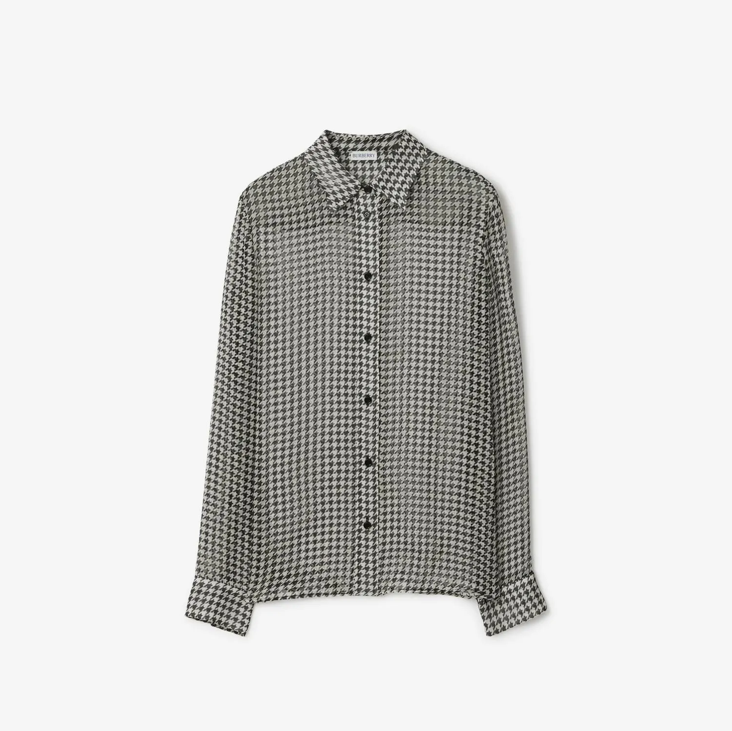 Houndstooth Silk Shirt
