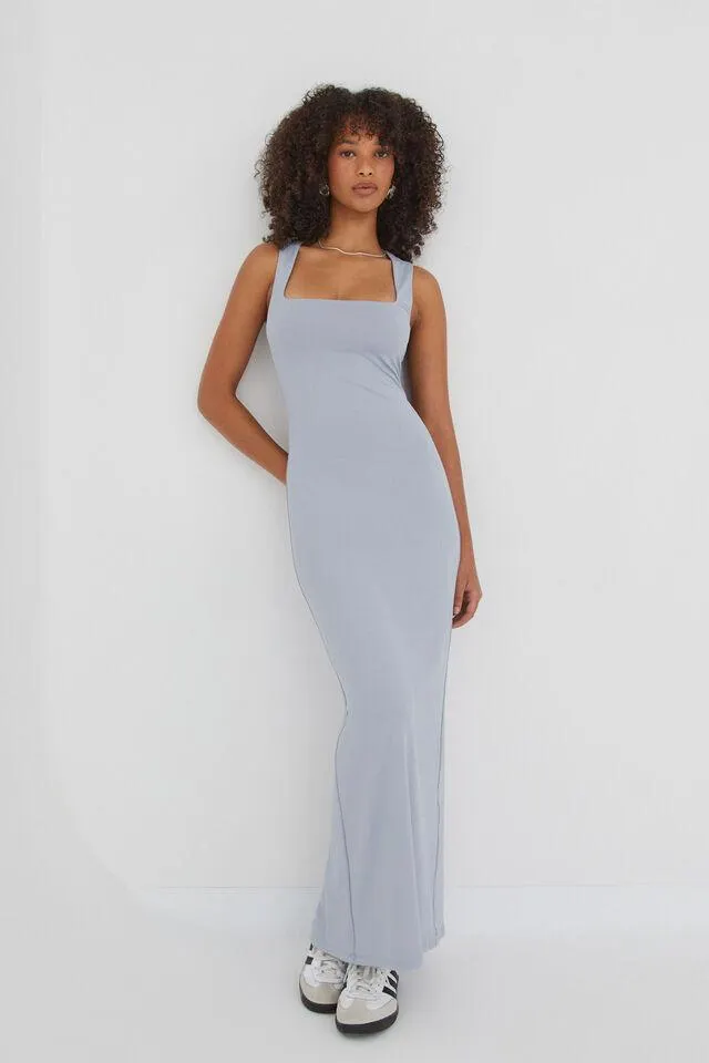 Luxe Open Neck Maxi Dress