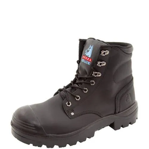 Steel Blue Argyle Lace Up Ankle Boot with Bump Cap