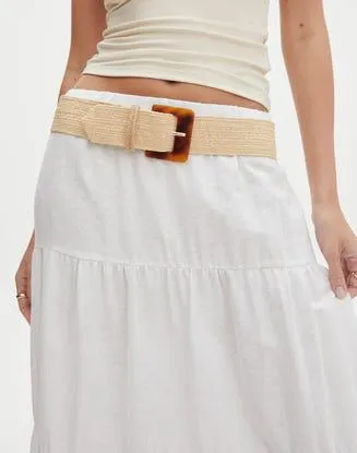 Woven Tort Buckle Belt