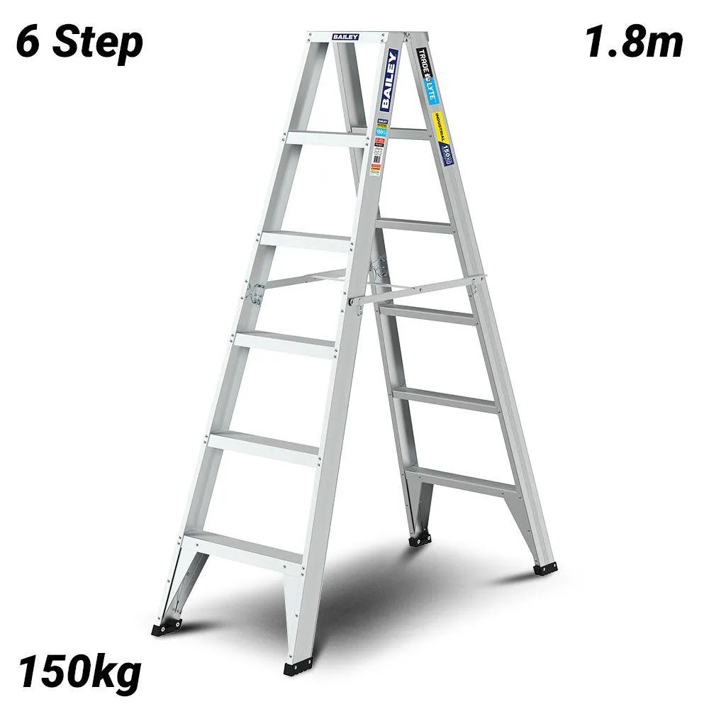 Bailey FS14021 150kg 1.8m 6 Step Trade LYTE Aluminium Double Sided Ladder