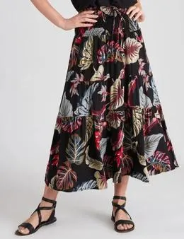 Millers Tiered Maxi Rayon Skirt