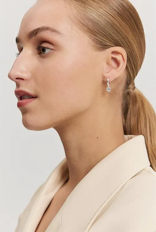 Ava Large Crystal Hoop Earring