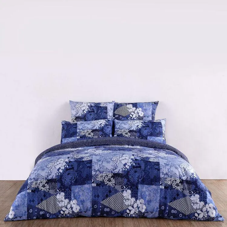 KOO Rioko Quilt Cover Set BLUE