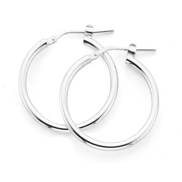 Sterling Silver 20mm Hoop Earrings