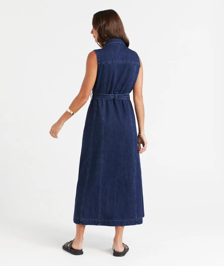 FLORENCE DENIM MAXI DRESS