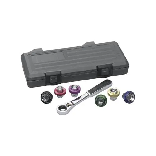 GEARWRENCH 7 Piece 3/8” Drive 6 Point Magnetic Oil Drain Plug Metric Socket Set