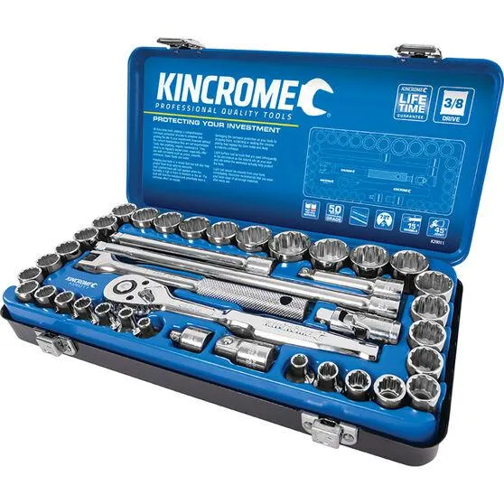 Kincrome Socket Set 3/8" Drive Metric/SAE 39 Piece