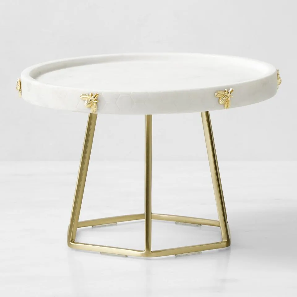 Marble Honeycomb Beverage Dispenser Base