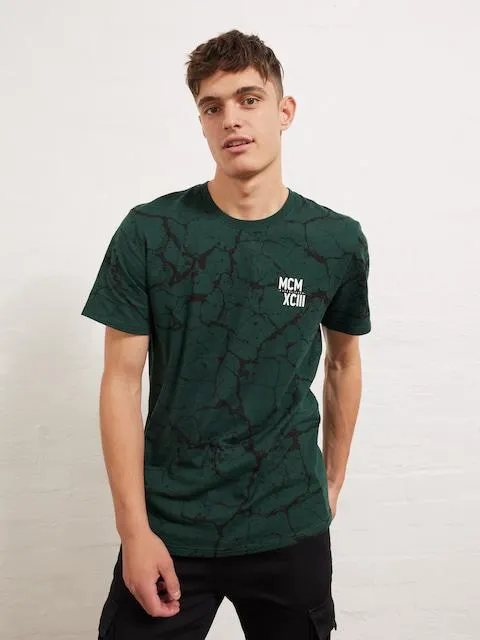 Emerald Crackle Mcm Short Sleeve Tee