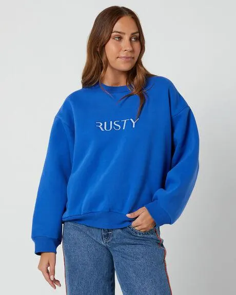 Rusty Signature Oversize Crew Fleece
