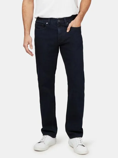 Straight Leg Jeans Coated Ink