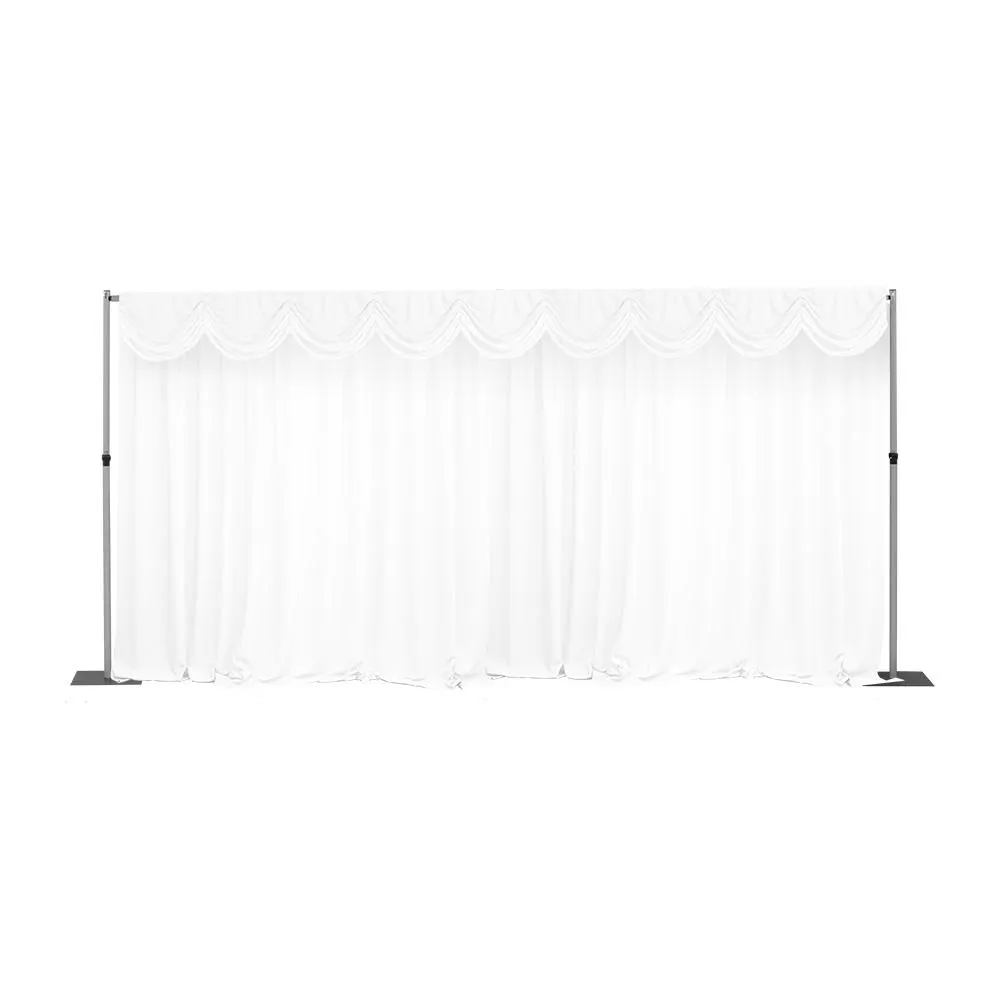 Drape Scallop Top White 6m Drop x 3m Wide Hire