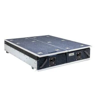 Kings 1300mm Twin Drawers | Strong Steel Frame | Inc. Fridge Slide | Roller Bearings | Lockable Latch | Marine Carpet | Stainless Fittings