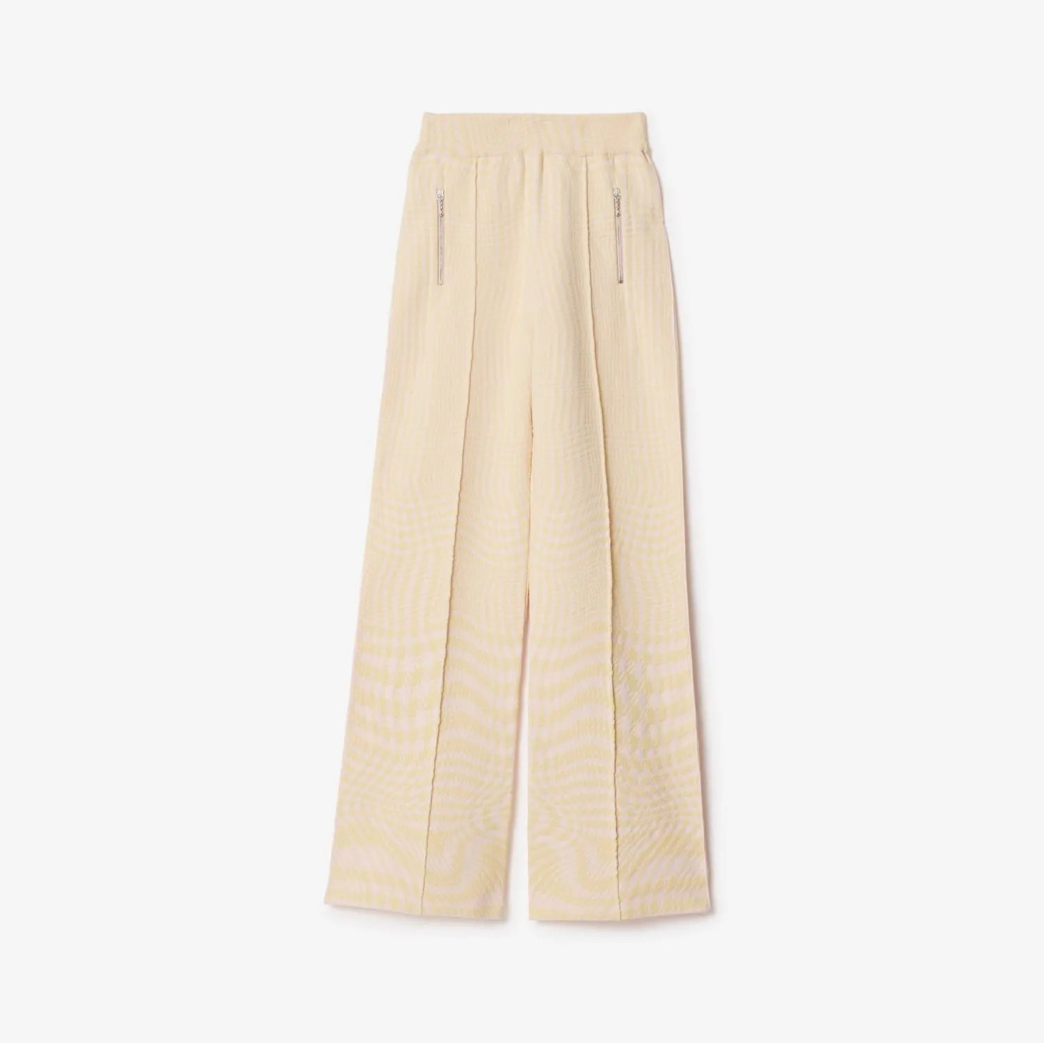 Warped Houndstooth Wool Blend Trousers
