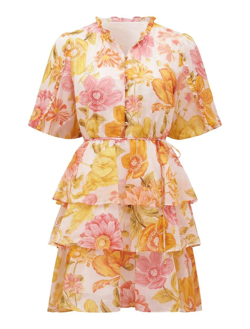 Julietta Frill Trim Mini Dress