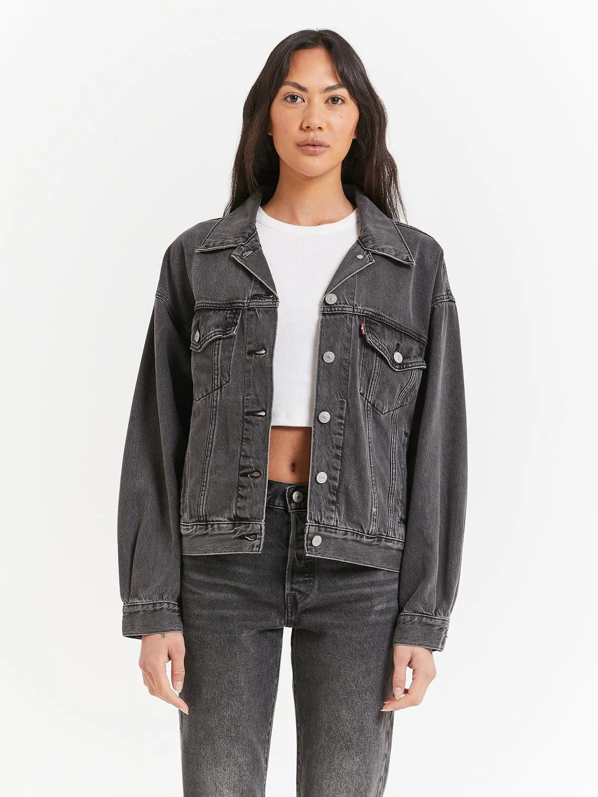 90s Trucker Jacket in Be Kind Rewind Black