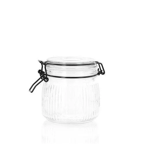 Fido Stripe Clip Jar 600ml