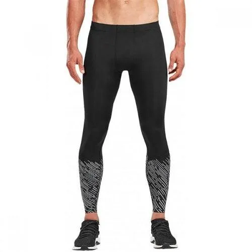2XU Reflect Run Tights - Mens - Black/SLF