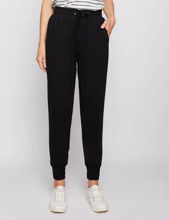 Millers Full Length Rouched Hem Drawcord Waist Jersey Pant